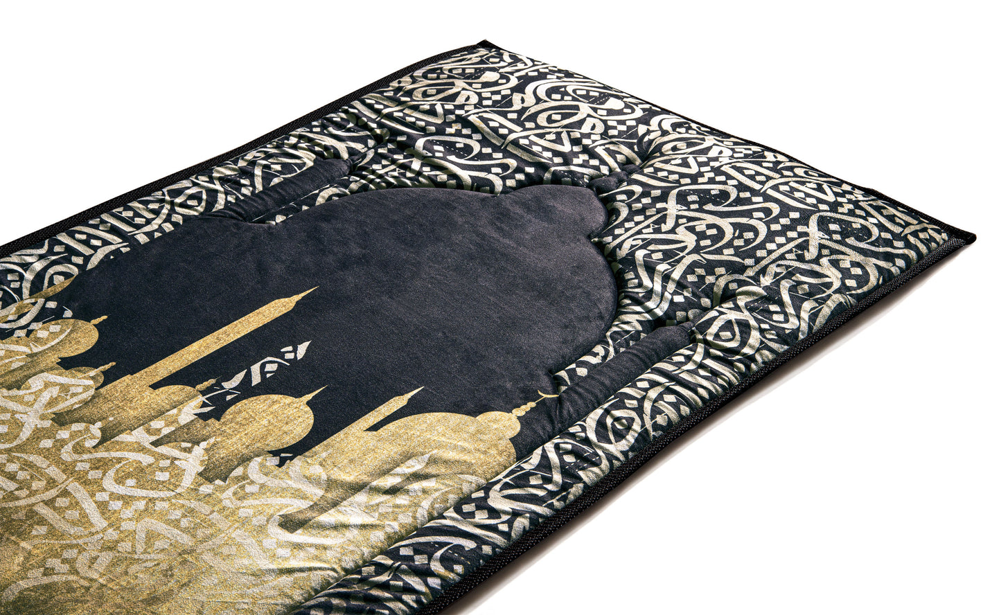 Dark Arabic Calligraphy Premium Gebedskleed